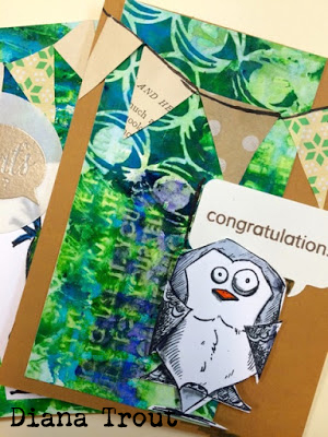 Mixed Media Stenciled Card Tutorial - Diana Trout